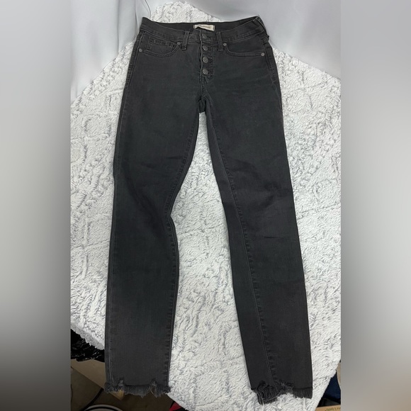 Madewell 9” Mid-Rise Skinny black Ankle Jeans - Picture 3 of 11